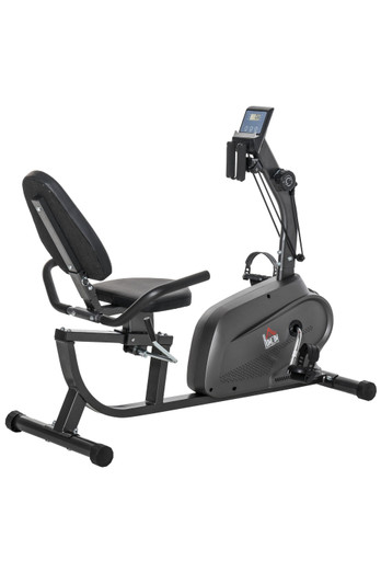 Recumbent Magnetic Exercise Bike for Seated - Black, Gray