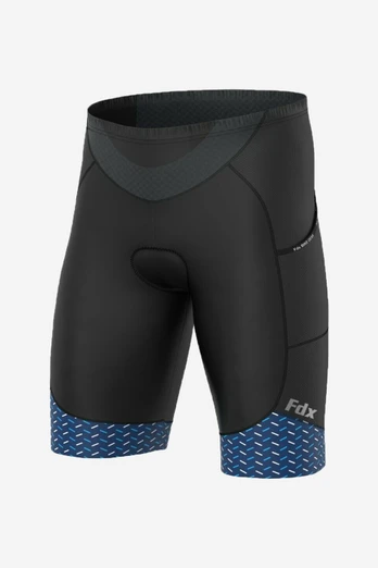 Essential Men's Gel Padded Cycling Shorts - Black/Blue