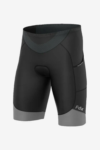 Essential Men's Gel Padded Cycling Shorts - Black/Grey