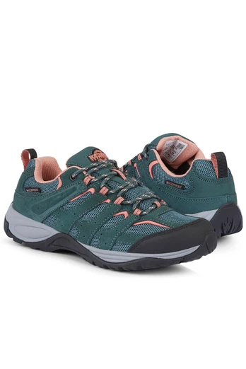 Eden Womens Leather Waterproof Walking Shoes - Turquoise