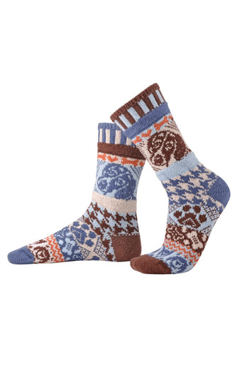 Unisex Mismatched Pet Rescue Dog Crew Sock - Dog