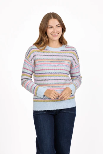 Women's Fair Isle Knit Jumper - Blue