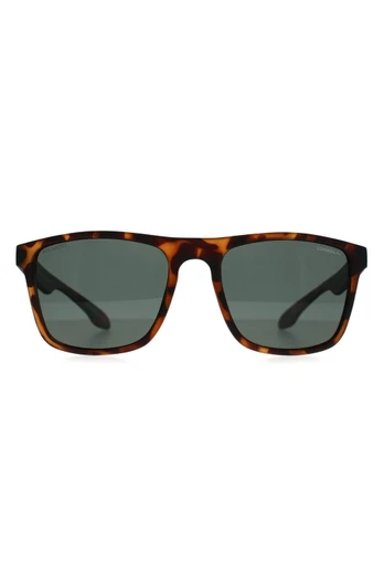 Chagos Rectangle Mens Sunglasses - Brown / Green Polarised