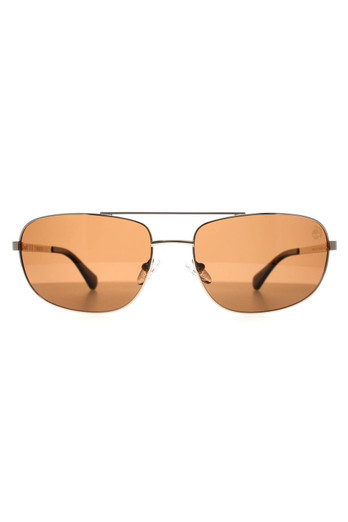 TB00045 Aviator Unisex Sunglasses - Gold / Brown Polarised
