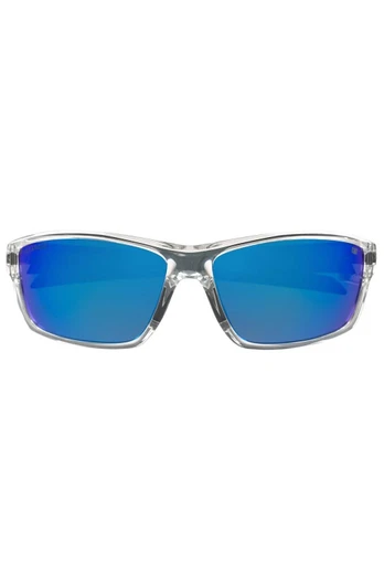 CTS-8020 Wrap Mens Sunglasses - Clear / Blue Polarised