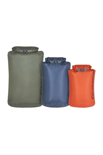 ULralight Dry Bag Set - 5L, 10L, 25L - Orange/Blue/Green