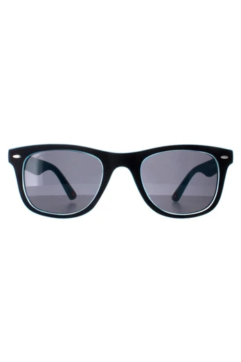 M42 Rectangular Polarised Unisex Sunglasses - Black Blue / Grey Polarised