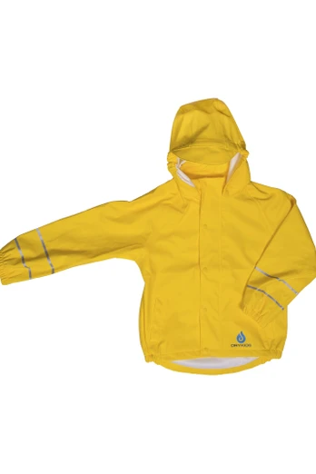 Splash PU Kids Waterproof Jacket - Yellow