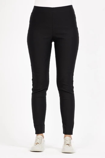 Women's Tailored Pull-Up Bengaline Trousers - Black