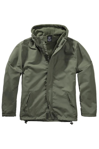 Mens Front Zip Windbreaker - Olive