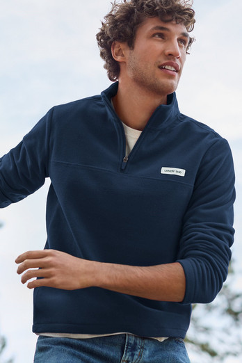 Mens Anyweather Quarter Zip Fleece Top - Radiant Navy