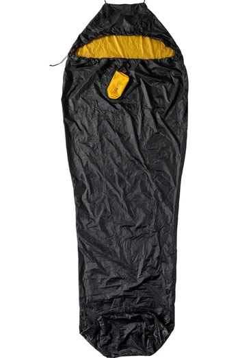 Hooded Vapour Barrier Sleeping Bag Liner - Long - Beluga Black/Fresia