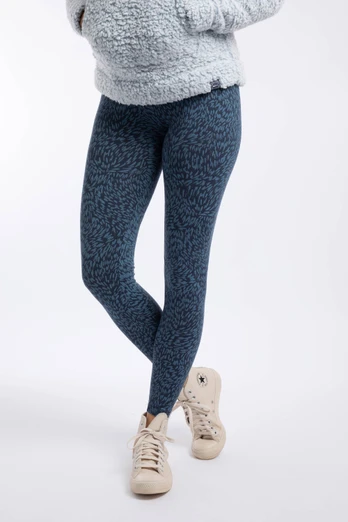 Bailey Womens Printed Leggings - Mid Blue