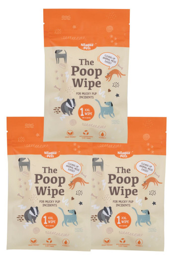 Dog Poop Wipe XXL Triple Pack - Orange