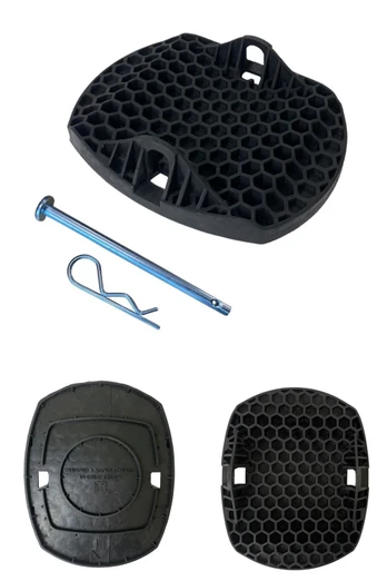 Caravan Jack Pads with Metal Pins for Corner Stays - Jack Pads Feet with Metal Pins