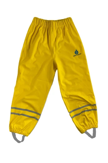 Splash PU Kids Waterproof Over Trousers - Yellow
