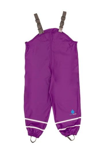 Splash PU Kids Waterproof Dungarees Unlined - Purple