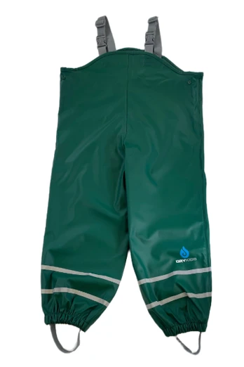 Splash PU Kids Waterproof Dungarees Unlined - Forest Green