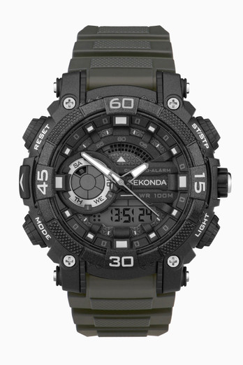 Malvern Digital Men's Watch - Grey Plastic Case/Strap