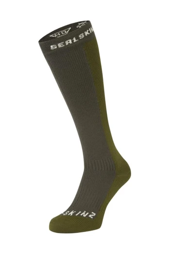 Worstead Unisex Waterproof Cold Knee Length Sock - Olive