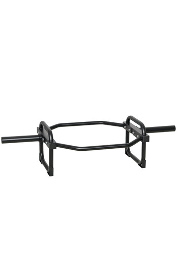 300kg Olympic Trap Barbell Bar for Hex - Black
