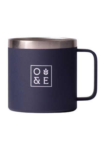 Outdoor Insulated Short Mug with Lid - Navy Blue