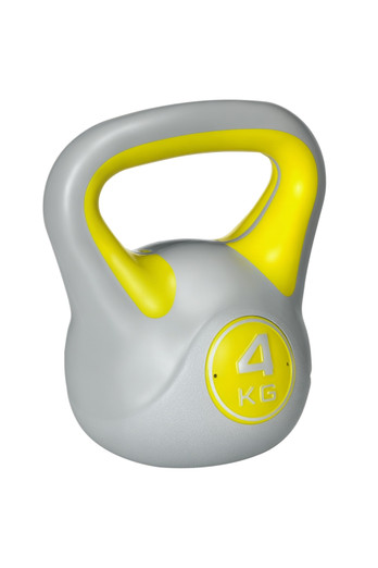 4kg Kettlebell with Handle for Home Gym - Yellow
