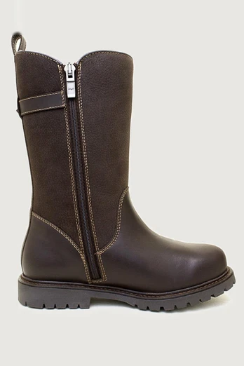Quebec Womens Waterproof Zip Up Mid Calf Boots - Brown