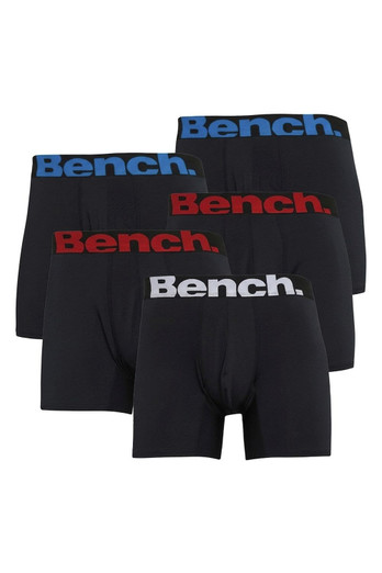 Mens Cromal 5 Pack Microfibre Boxer Shorts Trunks - Black