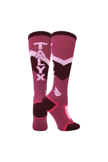 Girls Cushioned Thermal Winter Ski Socks - Raspberry