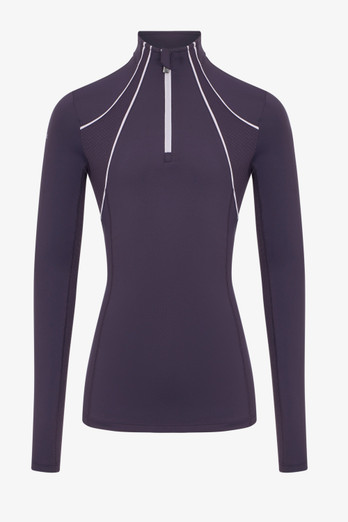 Mia Mesh Girls Long Sleeve Horse Riding Base Layer - Juniper