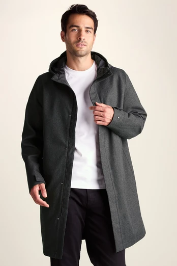 Henry Mens Waterproof Longline Coat - Charcoal
