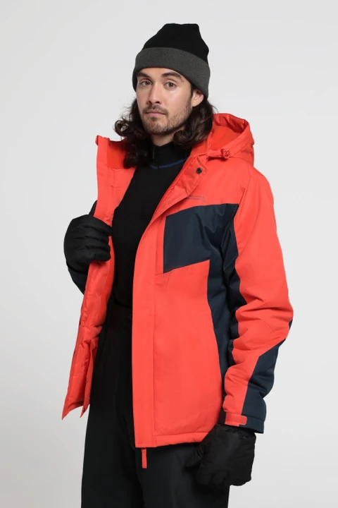 Dusk Mens Ski Jacket - Bright Orange
