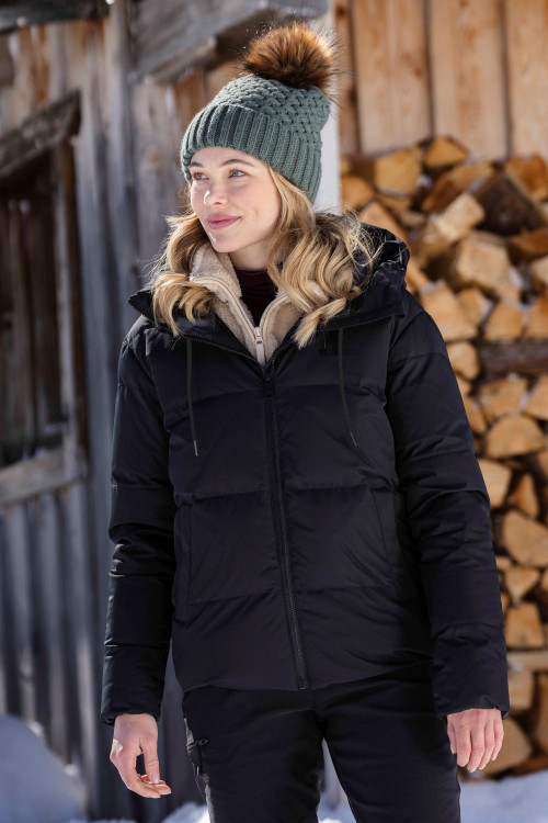 Womens Jackets Black Padded Coat Short Cosy Extreme Womens Short