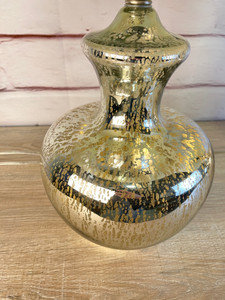 Mercury Silver Gold Tone 2pc Lamps