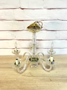 Vintage Clear Glass Chandelier