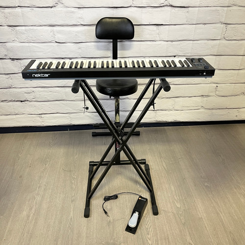 Nektar Impact Gx61 Keyboard Controller, Pedal, Stand & Chair