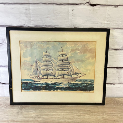Paul N. Norton Watercolor Art Print Nautical Boat Ship