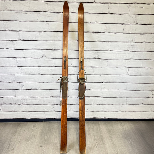Vintage Antique Wood Skis Harvey Dodds