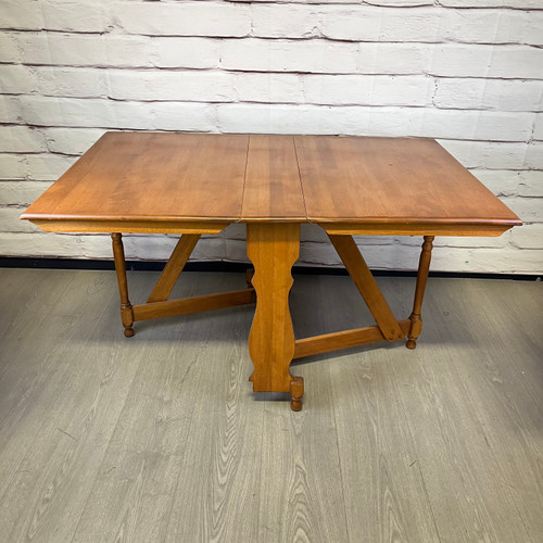 Vtg Wood Dropleaf Table
