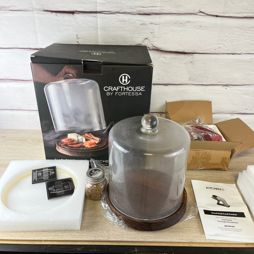 Crafthouse Fortessa Glass Smoking Cloche W/ Infusing Gun