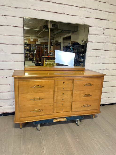 Vintage MCM Retro Dresser & Mirror
