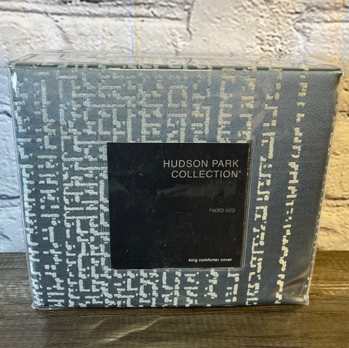 Hudson Park Collection Faded Geo King Comforter Cover
