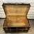 Vintage Antique Black Steamer Trunk Chest