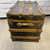 Vintage Antique Black Steamer Trunk Chest