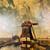 MCM Gold Framed Windmill Art Print