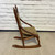 Vintage Wood & Fabric Rocking Chair