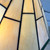 Stained Glass Lamp Cream & Green (Cracks)