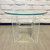 Oval Acrylic & Glass Side Table Coffee Table