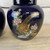 Vintage Blue Asian Pheasant Ginger Jars Lot 2pc